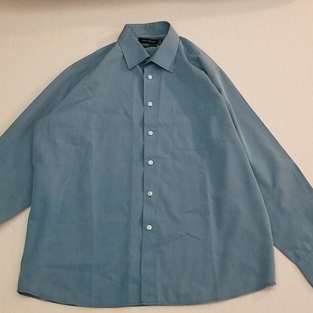 Solid John Miller Classic Fit Dress Shirt Size L